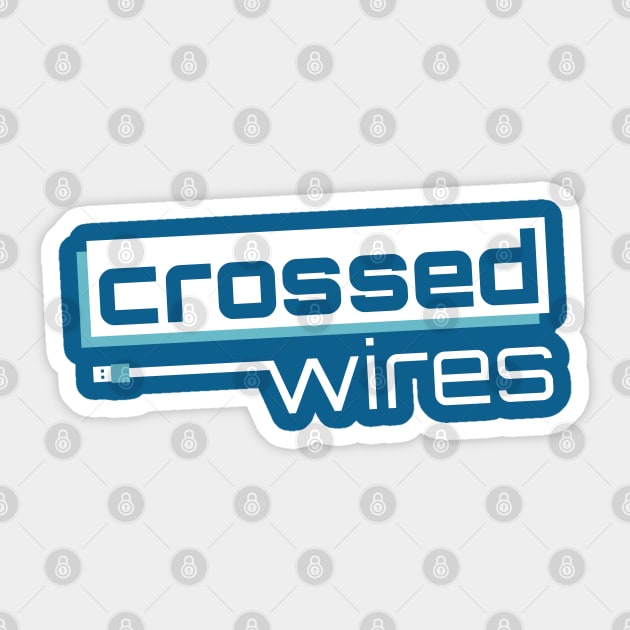 The Crossed Wires Logo (Dark) Sticker by Crossed Wires